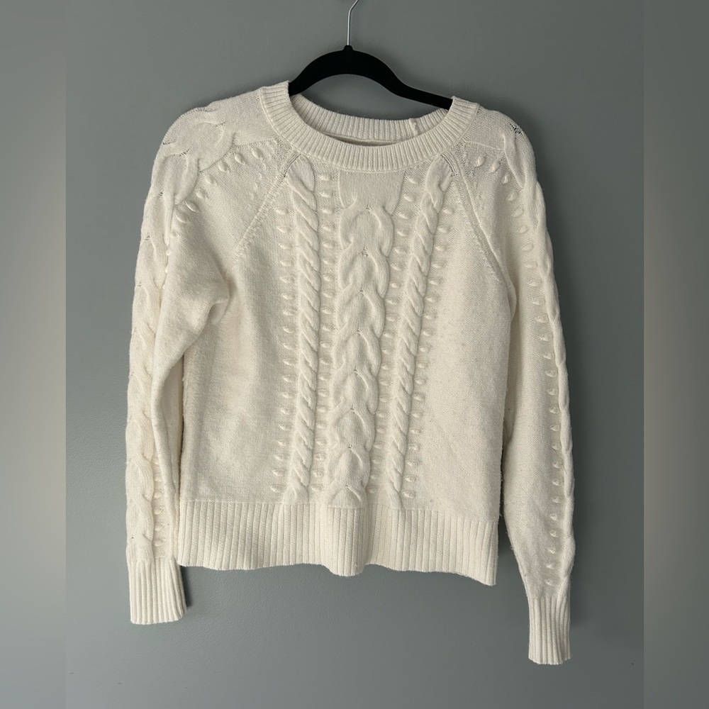 LOFT Cable Knit Braided Sweater